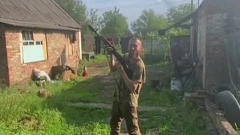 A residential house, drunk AFU soldier with a weapon