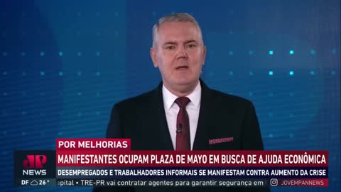 Manifestantes se reúnem na Argentina para pedir por melhores condições de trabalho