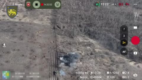 Ukrainian Tank Firing on Russian Lines Near Lyman