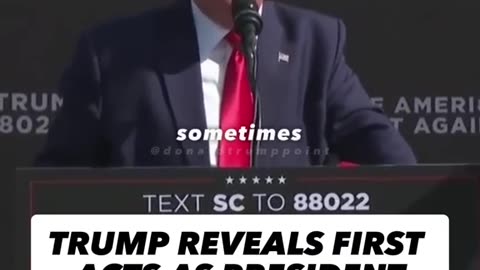 President Trump's announces his first act as President.