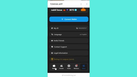 new mining mini app bot telegram tonfan