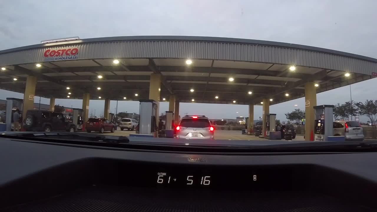 Road Drive on I-45 South to Galveston