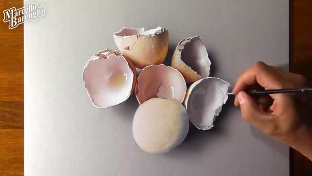 Draw The Shadow Outline Of A Broken Eggshell