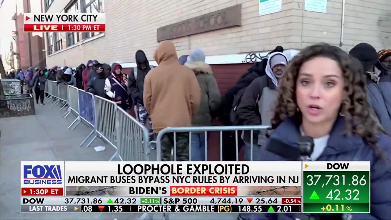 Huge Line of Illegals Lined up in NYC to Apply for Free Housing