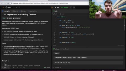 JUST DO LEETCODE!!!! Unscripted 🔴 LIVE | 225 Implement Stack using Queues