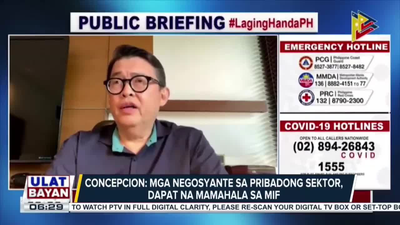 Concepcion Mga negosyante sa pribadong sektor, dapat na mamahala sa Maharlika Investment Fund