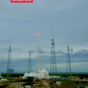 ⚠️EMERGENCY Escape Pod Test Spacex's crew dragon is equipped with an emergency abort system#shorts