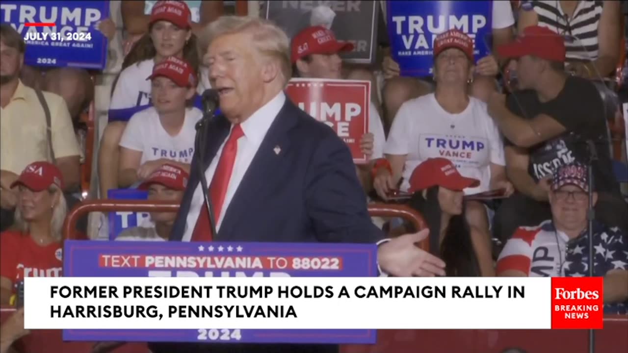 Trump Calls Woman Who Projected Chart That 'Saved My Life' On Stage At PA Rally