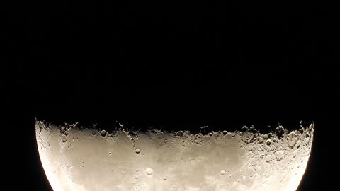 Moon craters in the dark night
