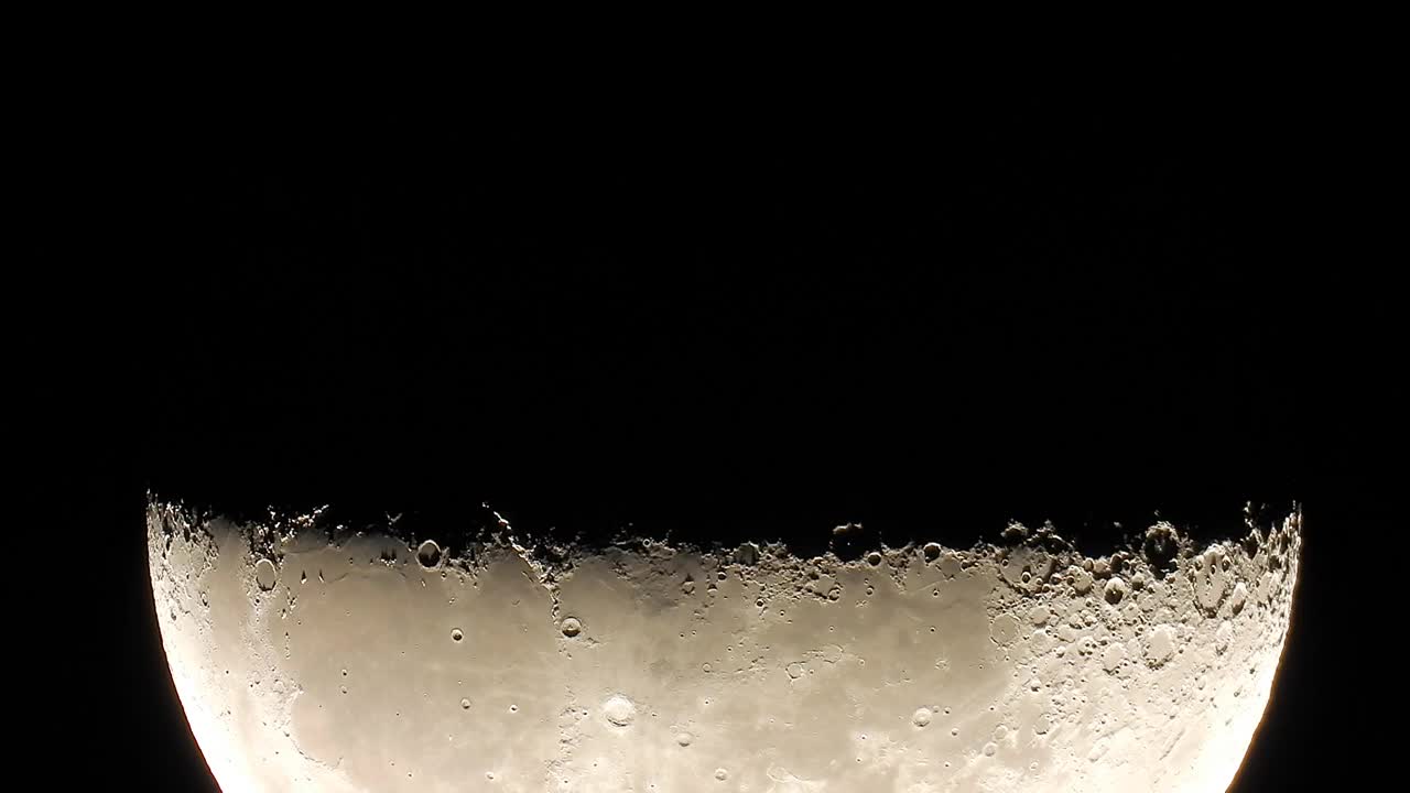 Moon craters in the dark night