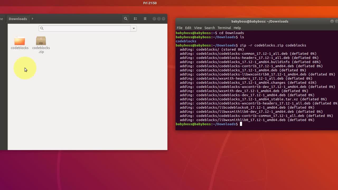 How to Zip and UnZip File Using Terminal in Ubuntu