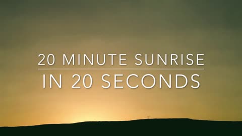 20 Second Sunrise | An American in Turkey