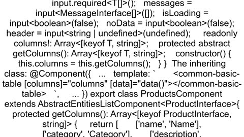 Can39t bind input when using abstract classes 2 level of hierarchy