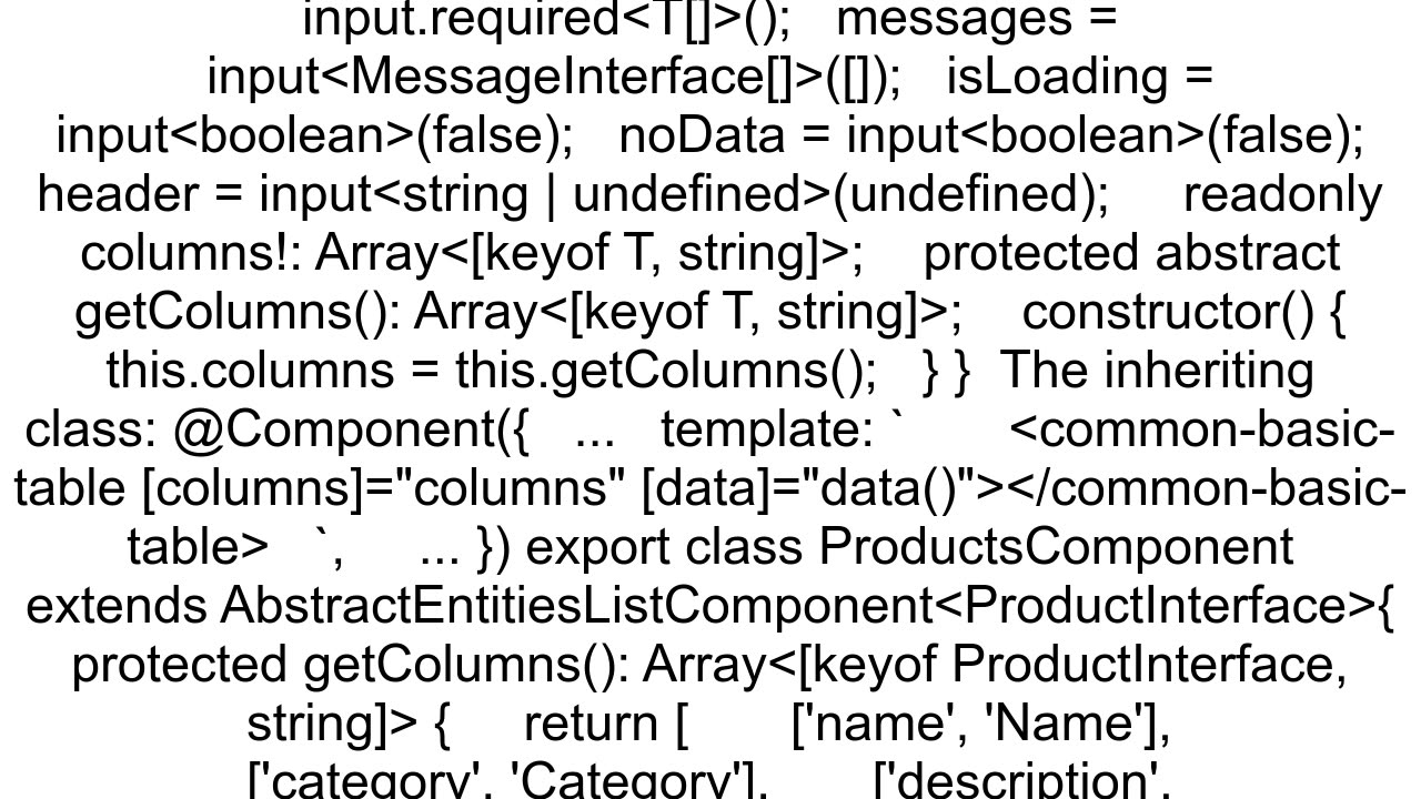 Can39t bind input when using abstract classes 2 level of hierarchy