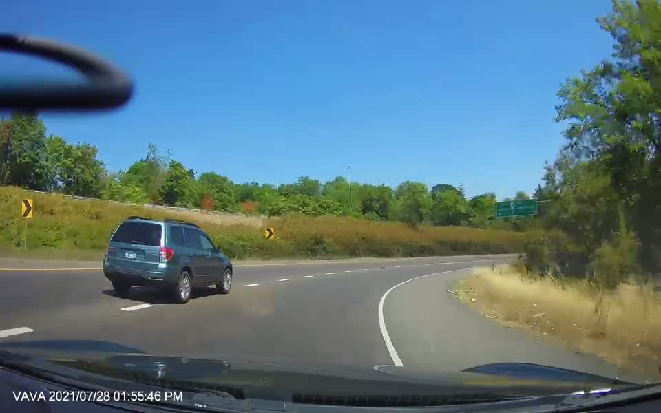 Biker's Risky Off-Ramp Pass Leads to Wipeout