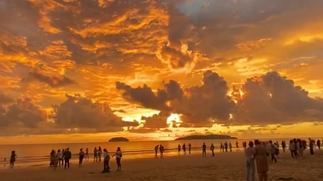 The most beautiful sunset in Sabah❤️😍 love!!!