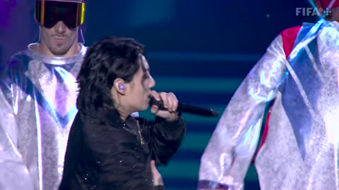 Jung Kook from BTS performs Dreamers at FIFA World Cup opening ceremony