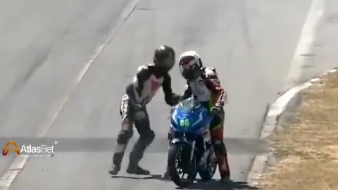 Moto gp accident but in a funny way