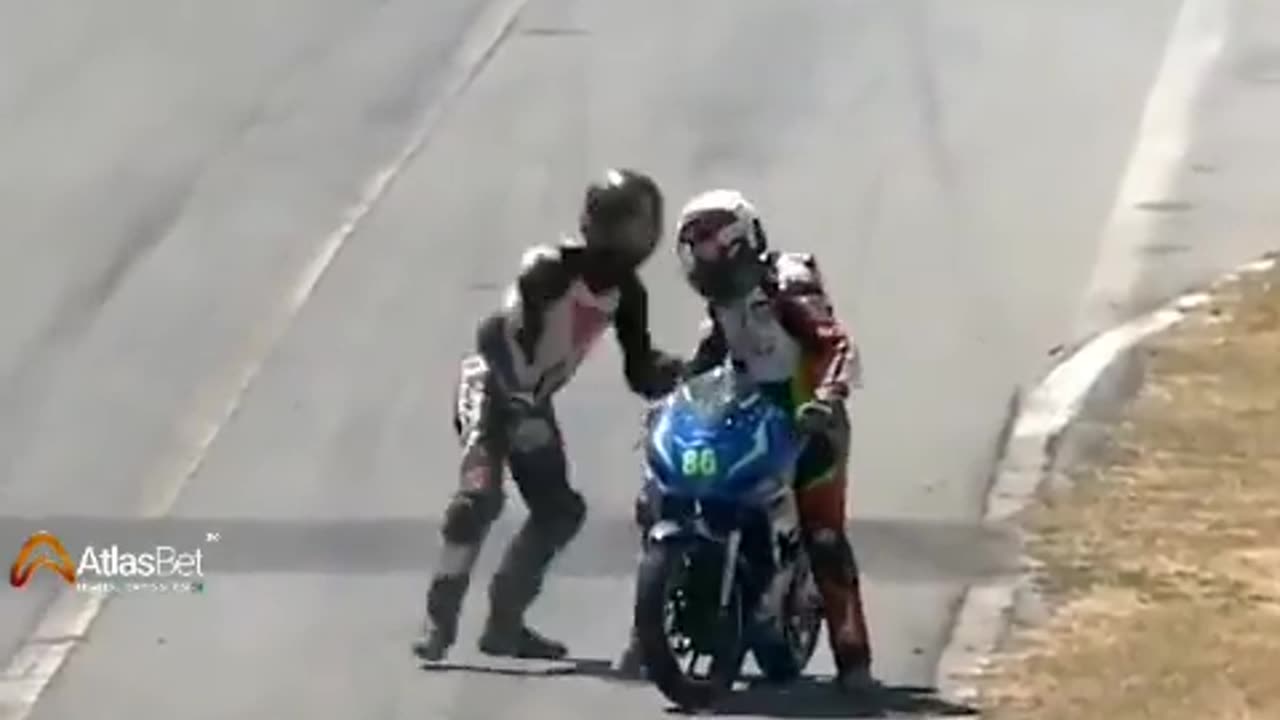 Moto gp accident but in a funny way