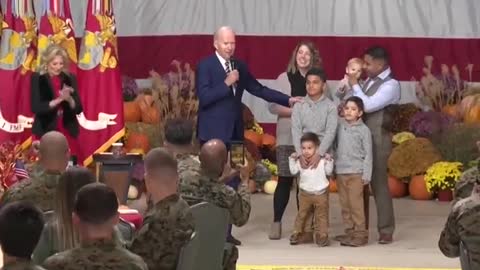Joe Biden to a little boy"You're allowed to do anything you want including go steal a pumpkin