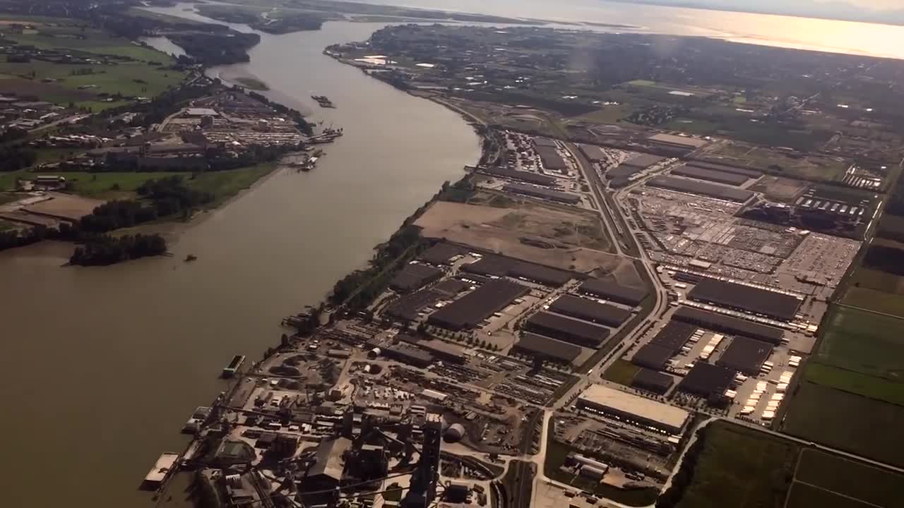 British Columbia Dam (Canada) from above