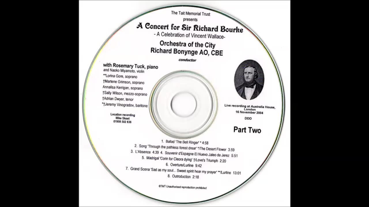 W.V. Wallace (Part 2)-A Concert for Sir Richard Bourke Australia House 2004