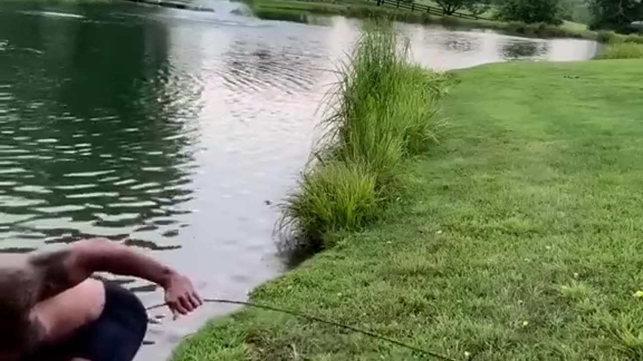 the Rock caught a Huge fish