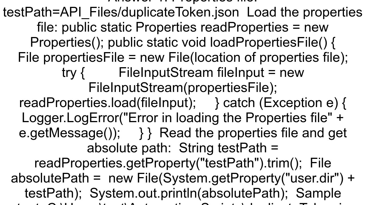 How to define file path in globalproperties file