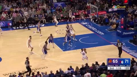 Joel Embiid makes Damian Lee furious after he tackled him on purpose with his foot