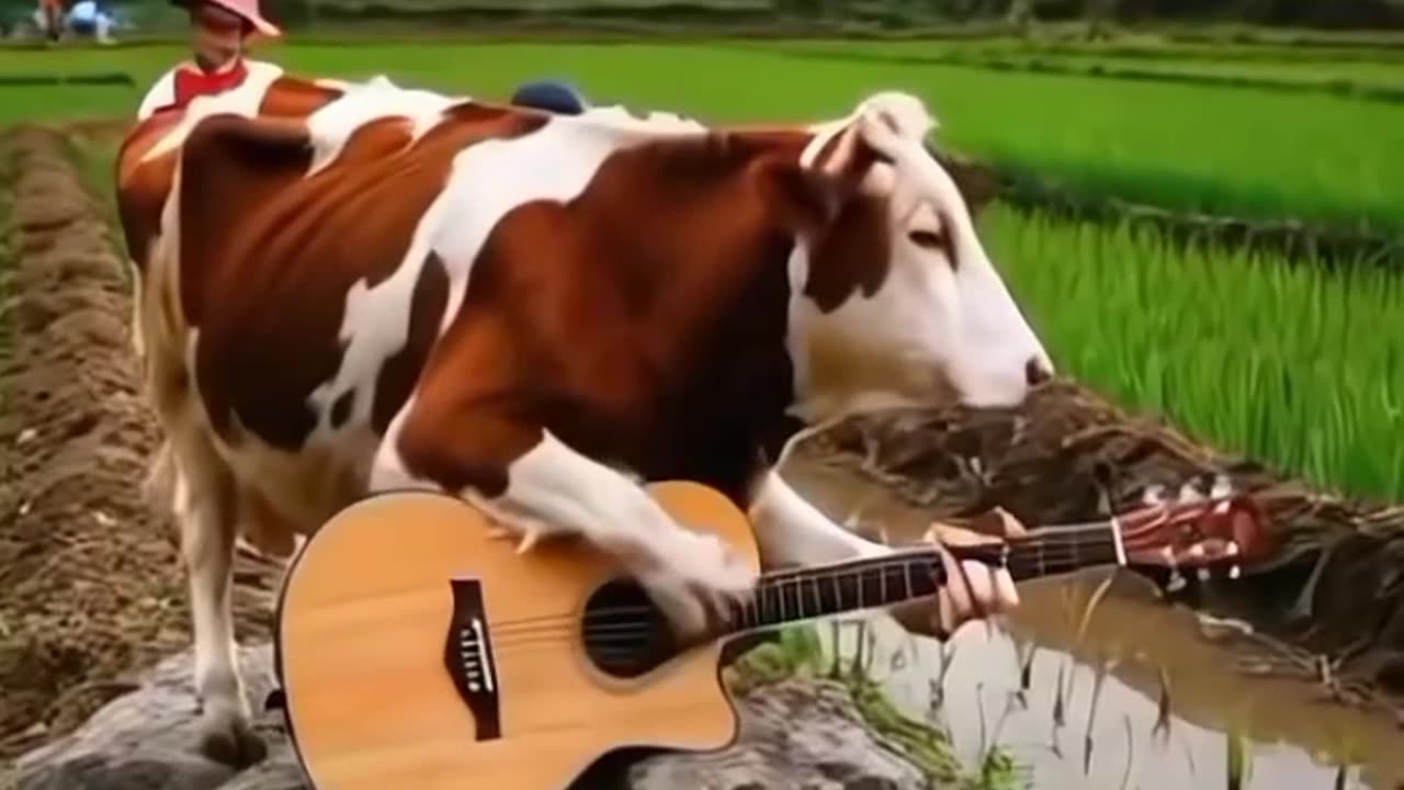 a cow singing a song