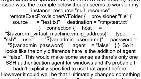 How can I use Terraform39s file provisioner to copy from my local machine onto a VM