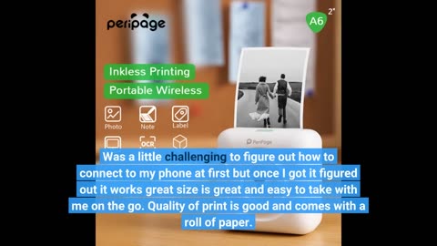 Bisofice PeriPage Portable #Printer A4 Wireless Bluetooth-Overview