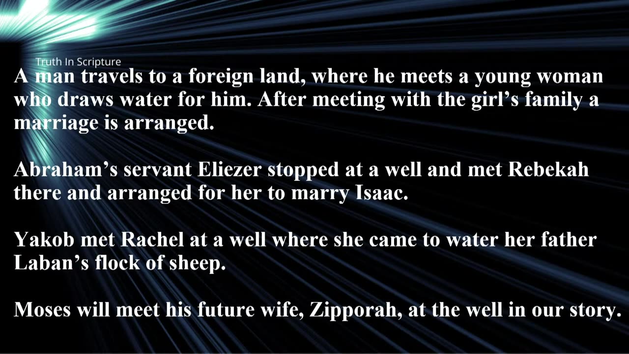 Moses Kills an Egyptian. Flees to Midian. The Exodus. CH 2.