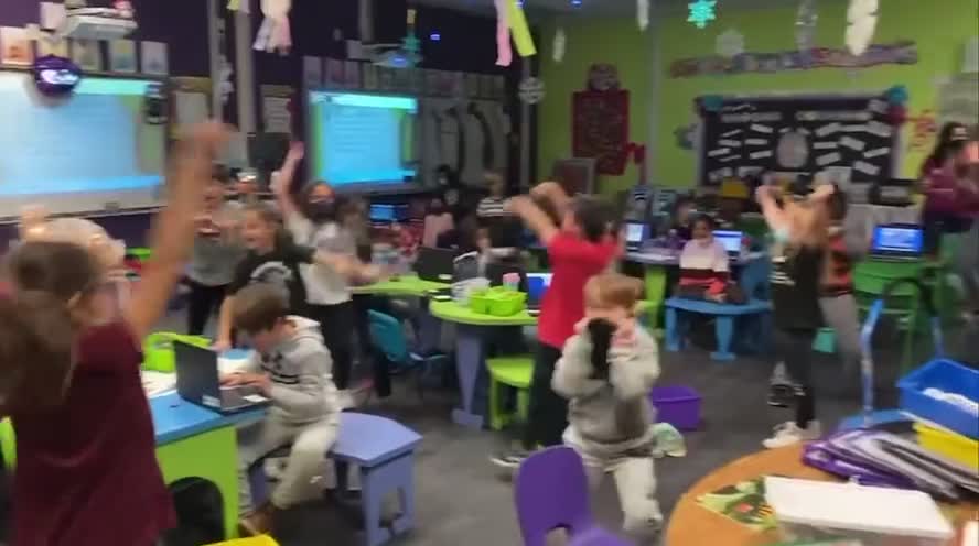 BEAUTIFUL moment when kids are told NO MORE MASKS