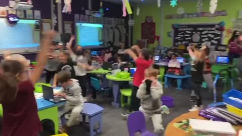 BEAUTIFUL moment when kids are told NO MORE MASKS