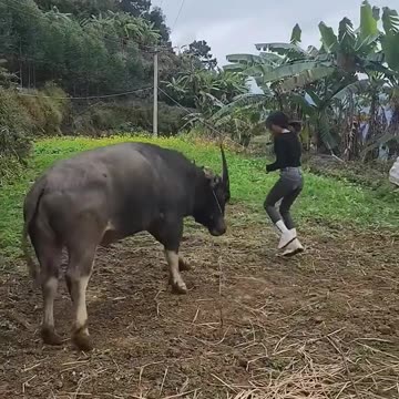 One day herding buffalo _ Touching clip