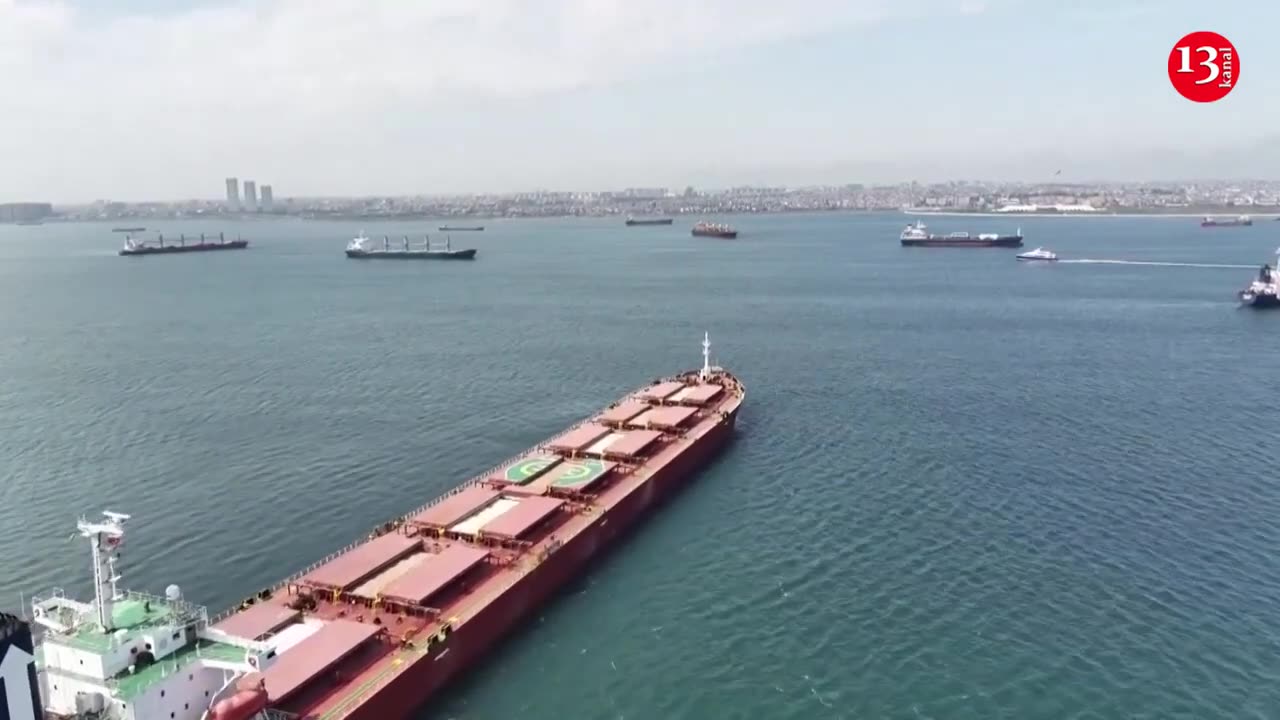 Drone shows grain ships pile up off Istanbul coast as Kyiv denies inspections resume