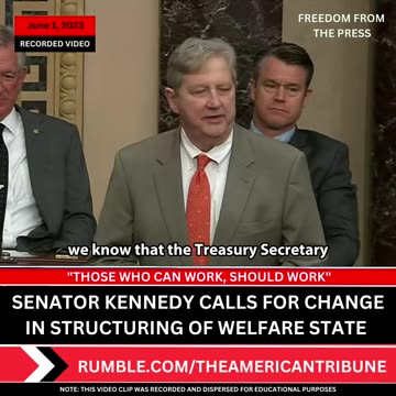 Senator Kennedy Clearly breaks down the Welfare State!