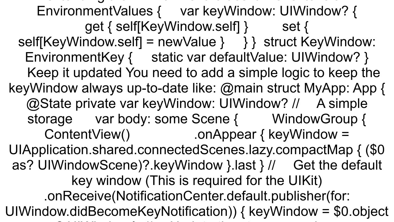 How to get UIWindow value in iOS 14 main file