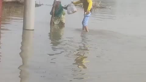 Flood relief work