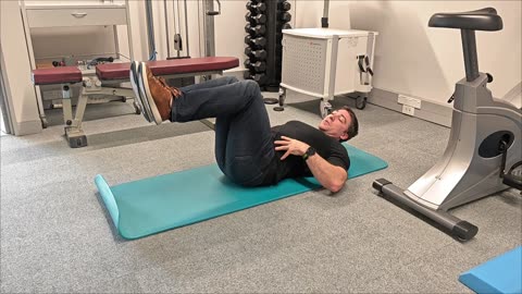 Supine abdominal bracing (knees up)