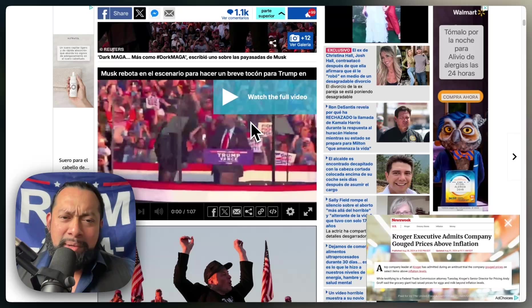 Elon es Dark MAGA; Kamala en Podcast de Sexo; ¿Gobierno Controla el Clima?