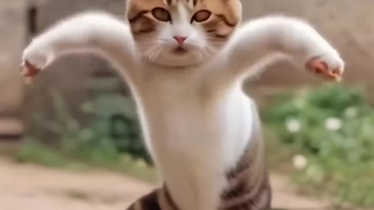 cat dance funny video