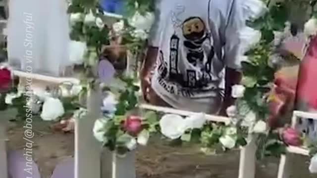 Mourners pay respects at a growing memorial honouring Uvalde shooting victims