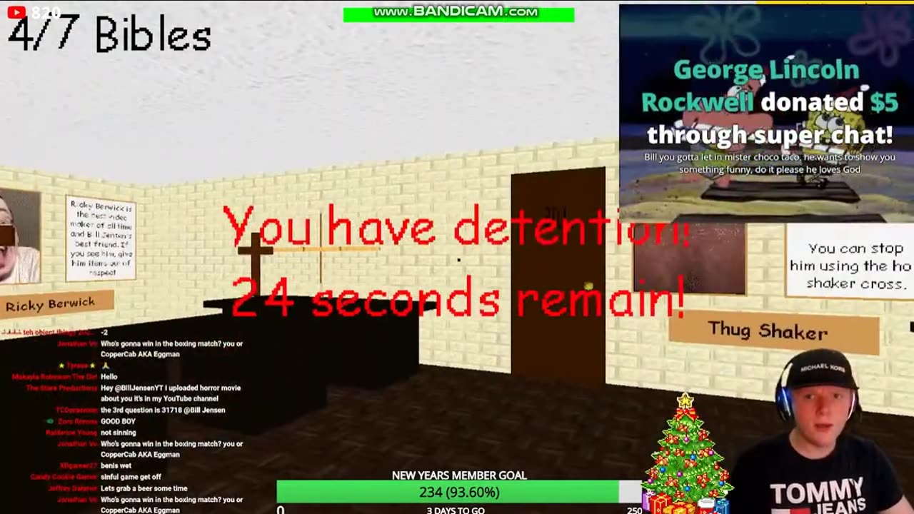 Bill Jensen fails twice in his own Baldi's Basics Game