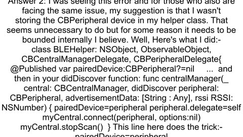 CoreBluetooth is disconnecting from unused peripherals due to an API Misuse