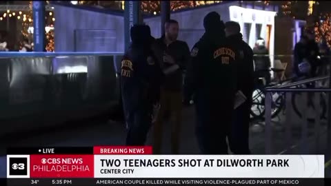 🚨BREAKING: Two 14-year-olds shot at the ice rink at Philadelphia City Hall.