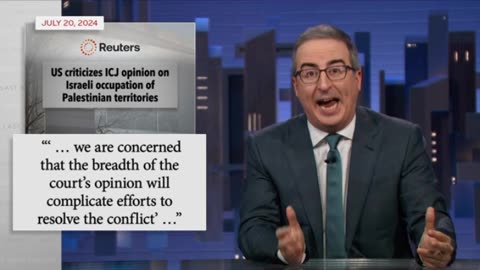 John Oliver: Israel Grabs the West Bank