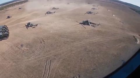 Alligators" Ka-52 and "Terminators" Mi-8AMTSh escort army columns in Chernihiv region