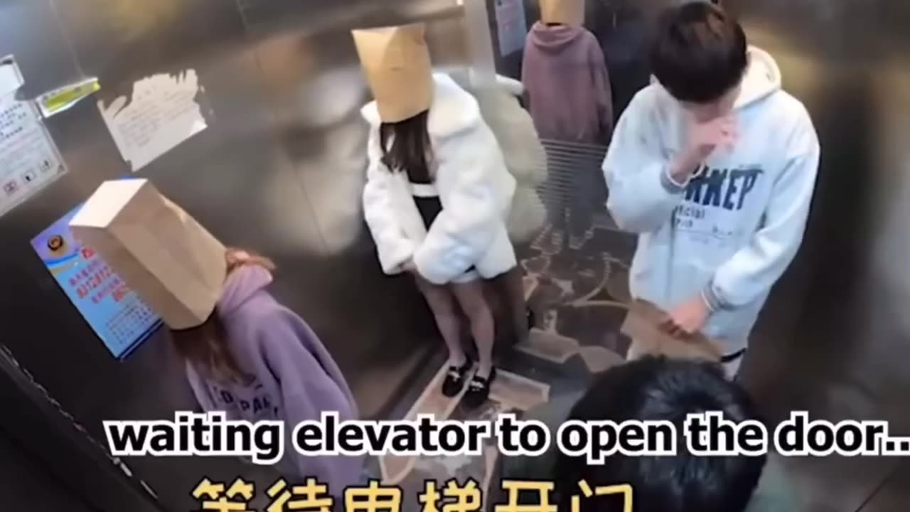 Chinese elevator prank 2023 funny